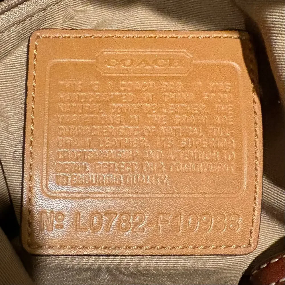 COACH N L0782-F10938 Leather Handbags Crossbody Tan w/Hazelnut Leather Strap